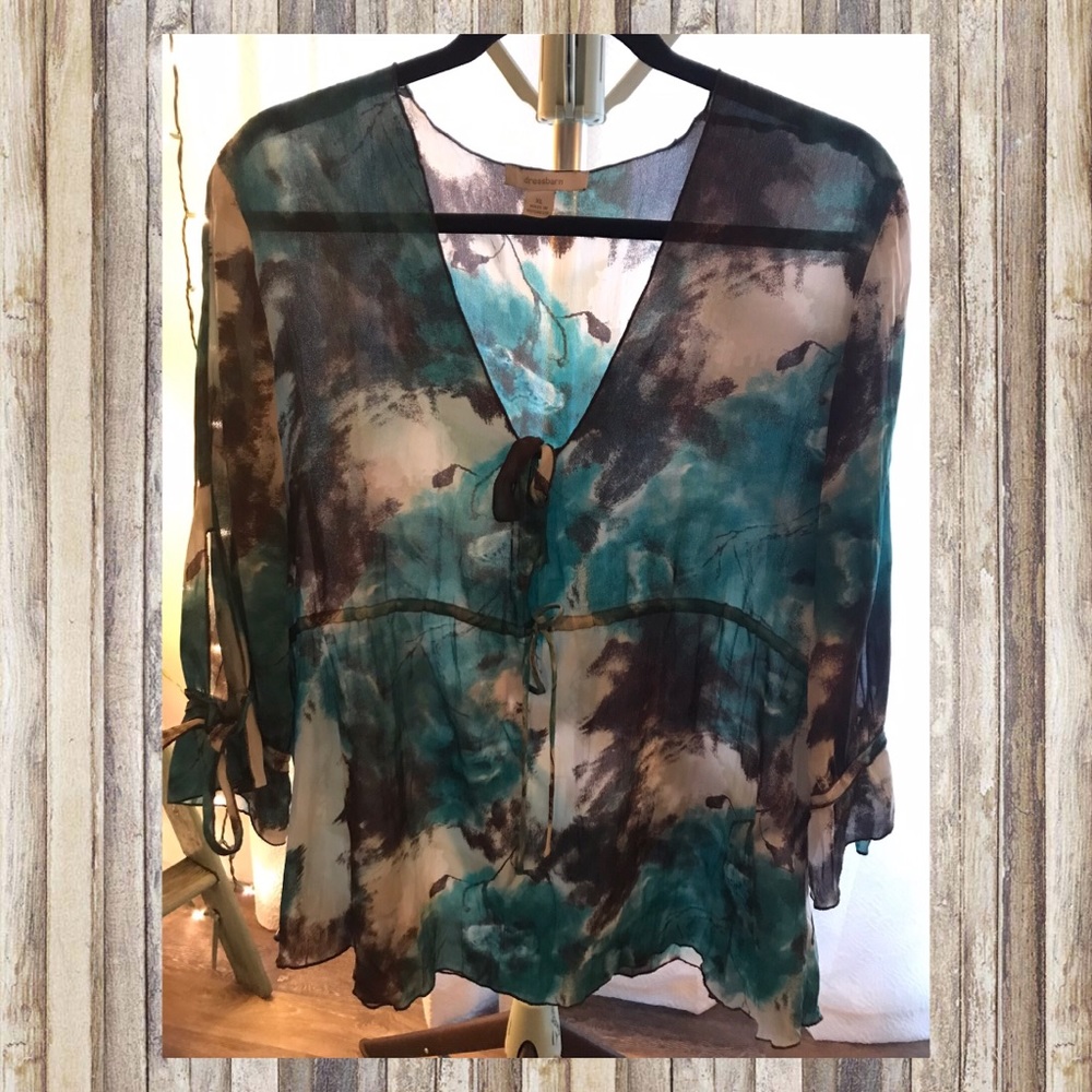 Sheer Dress Barn Top Size XL